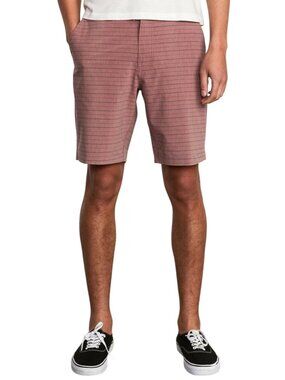 RVCA Dusty Pink Stripe Hybrid Shorts Stretch Casual Surf Skate 30
